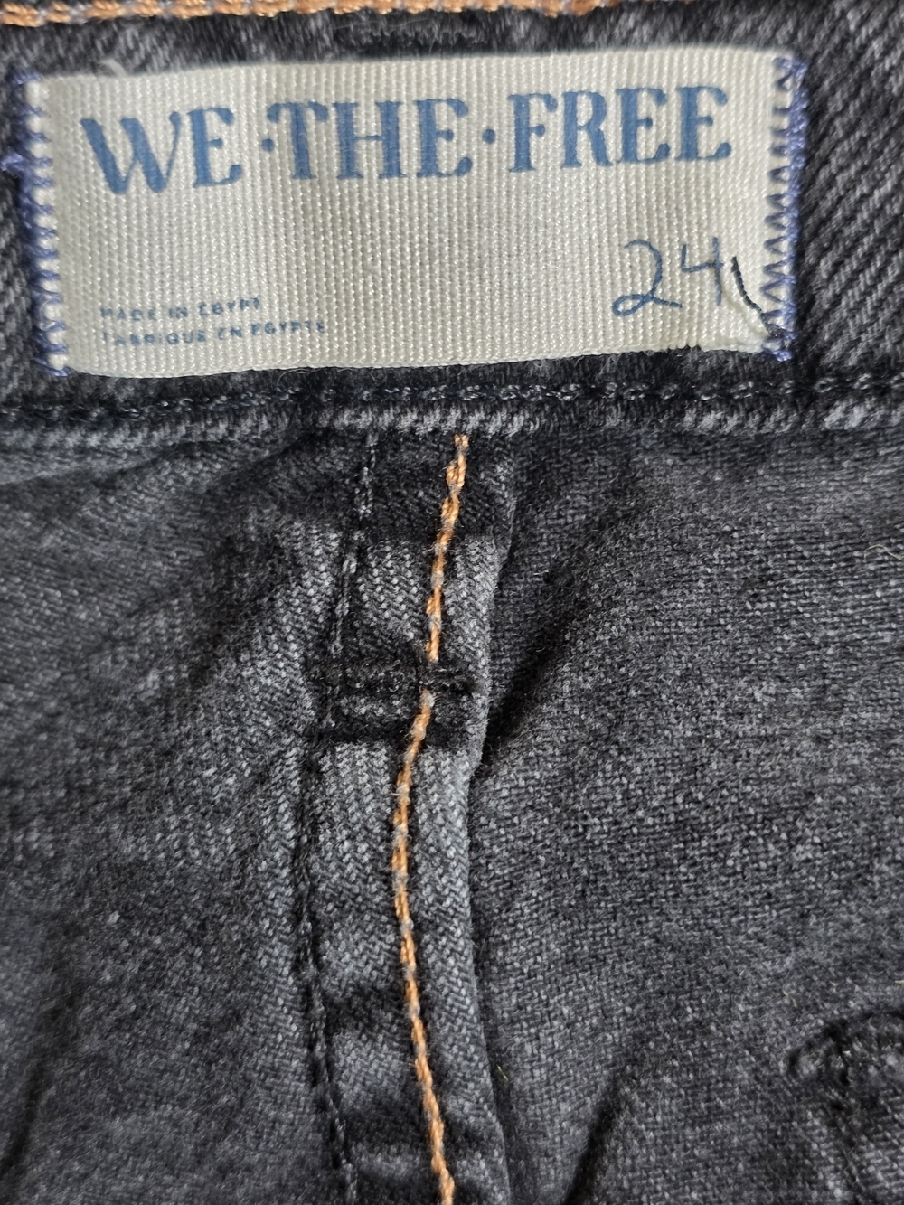 We The Free Tinsley Baggy Wide Leg Celestia Black Denim Size 24 - Picture 12 of 13